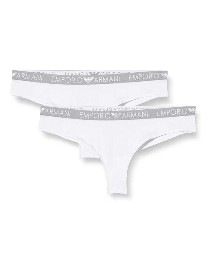 Emporio Armani Damen Women's Basic Bonding Microfiber 2-Pack Brazilian Brief Unterwäsche (1er Pack)
