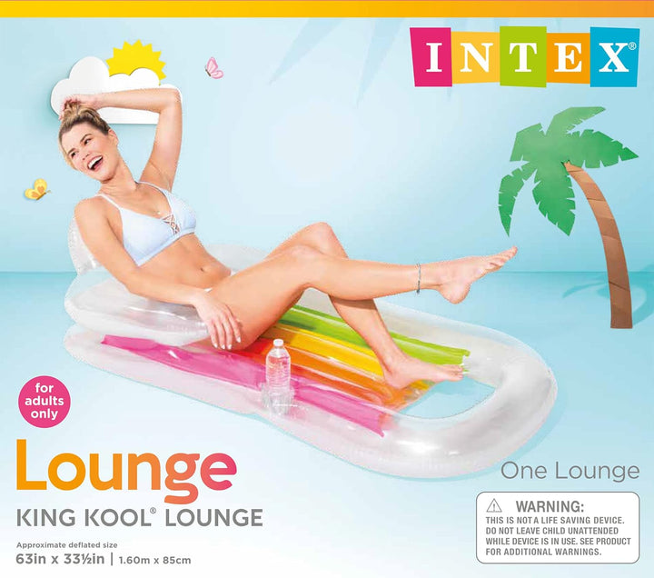 Intex 58802 - Luftmatratze King Kool Lounge 160 x 85 cm Farblich Sortiert | Keine Auswahl möglich, F