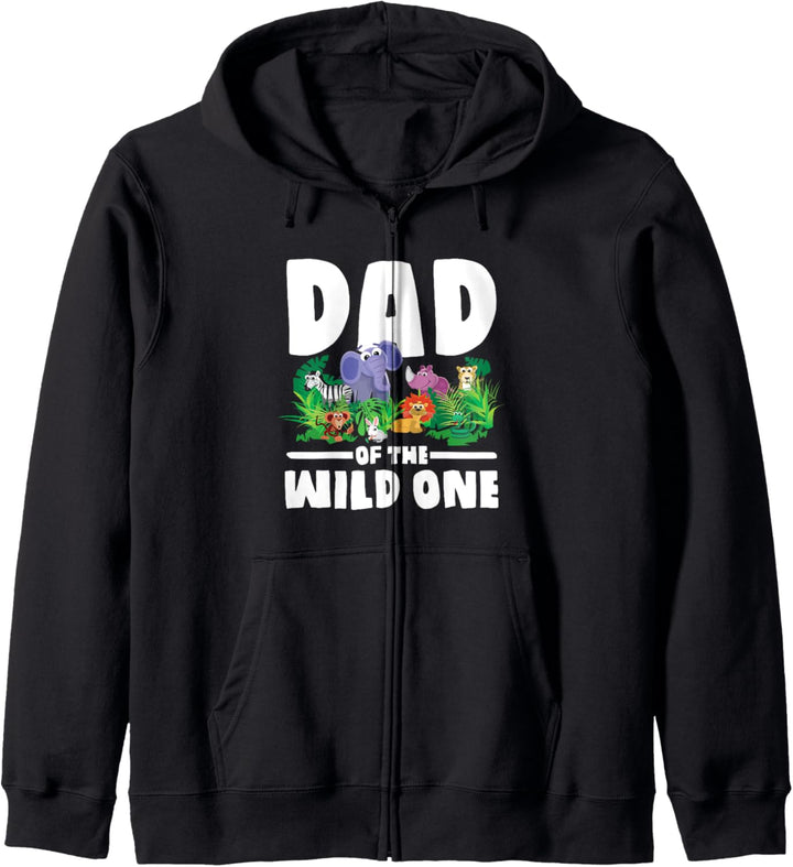 Passende niedliche Kawaii-Zootiere von Dad Of The Wild One Kapuzenjacke