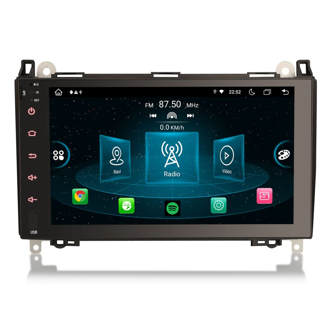 Erisin 9 Zoll Android 14 8-Kern 4GB RAM+ 64GB ROM Autoradio Mit GPS Navi für Mercedes Benz A/B Klass
