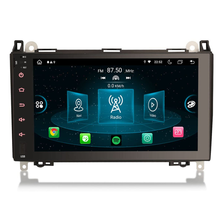 Erisin 9 Zoll Android 14 8-Kern 4GB RAM+ 64GB ROM Autoradio Mit GPS Navi für Mercedes Benz A/B Klass
