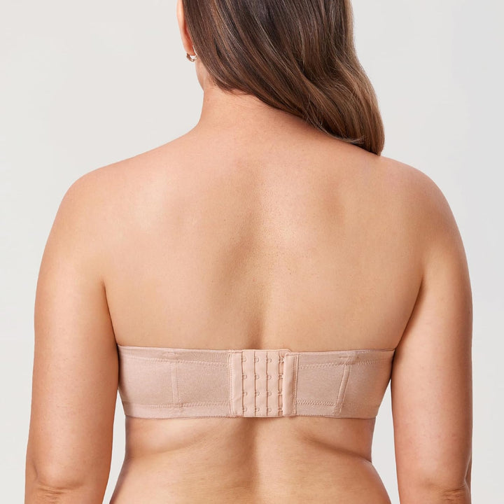 DELIMIRA Damen Trägerloser BH mit bügel Grosse Grössen Seamless Dirndl BH mit Geformte Cups 75H Hafe