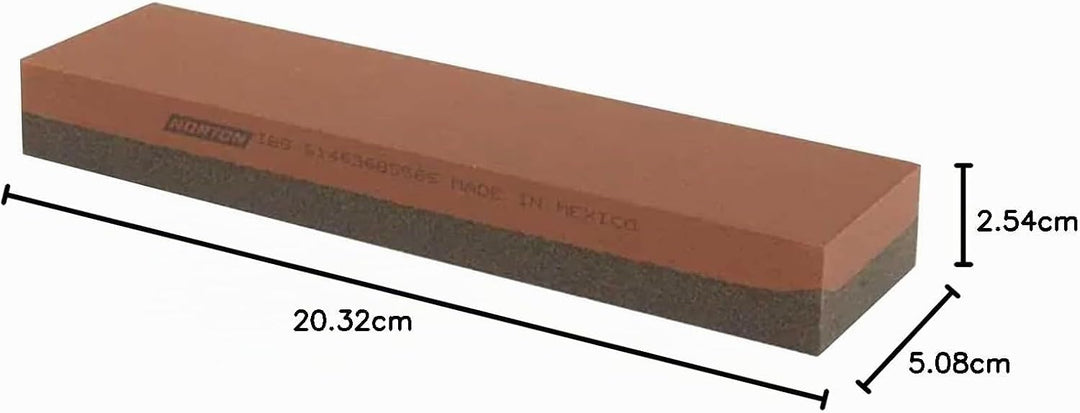 Norton 614636855653 IB8 Ölstein, 2,5 x 5,3 x 20,3 cm, fein und grob, Indien, Rot One Size, One Size