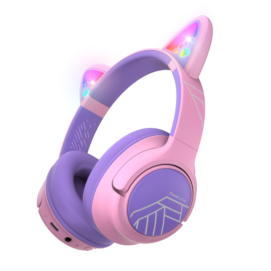 PowerLocus Bluetooth Kopfhörer Kinder, Kinderkopfhörer Over Ear mit 74/85/94dB Lautstärkebegrenzung,