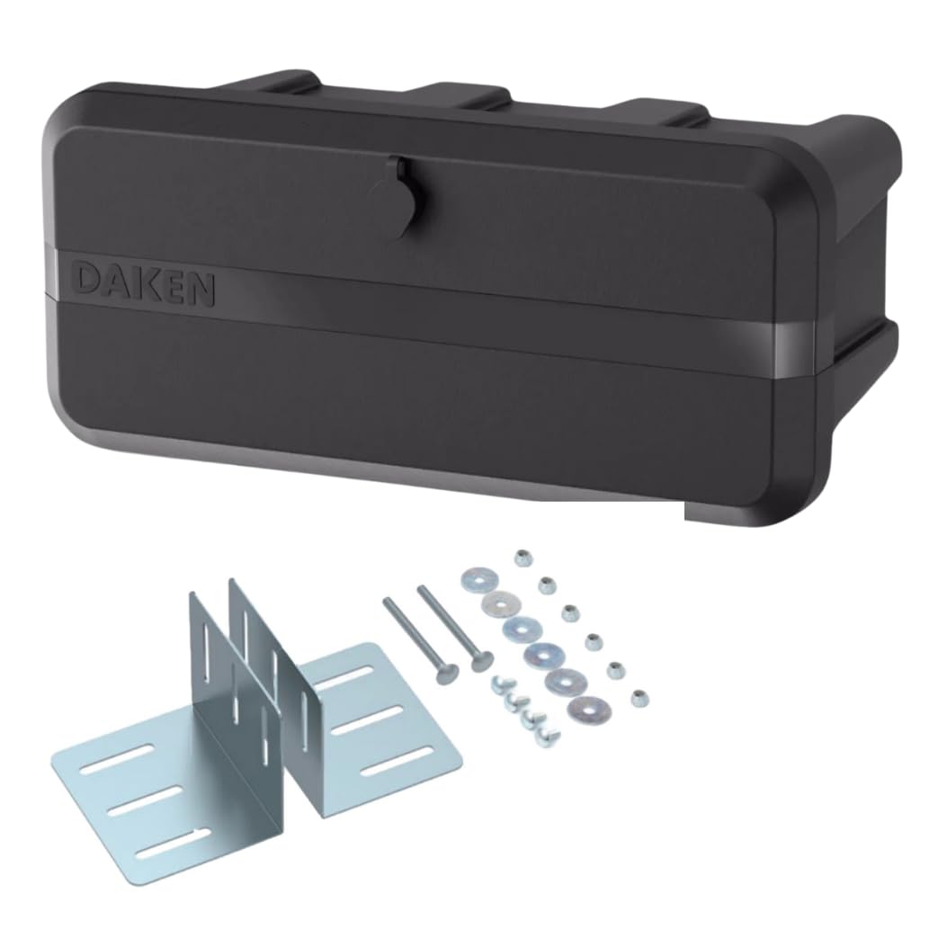 Daken Blackit Lite Deichselbox 555x255x310mm Werkzeugkasten Anhänger Staukiste Kunststoff Schwarz (M