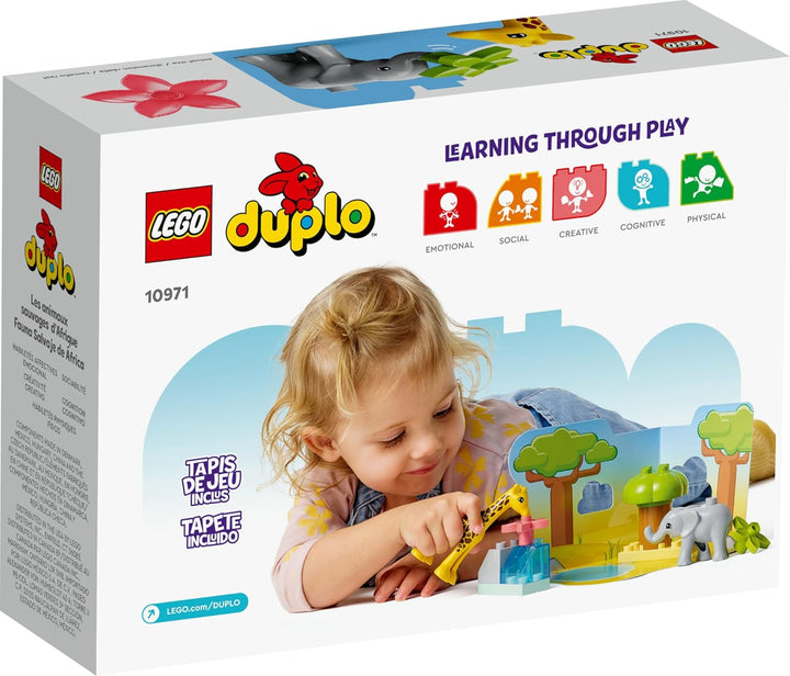 JOERRES DUPLO Wild Animals of Africa 10971 Safari Building Toy Set for Toddlers, Preschool Boys and
