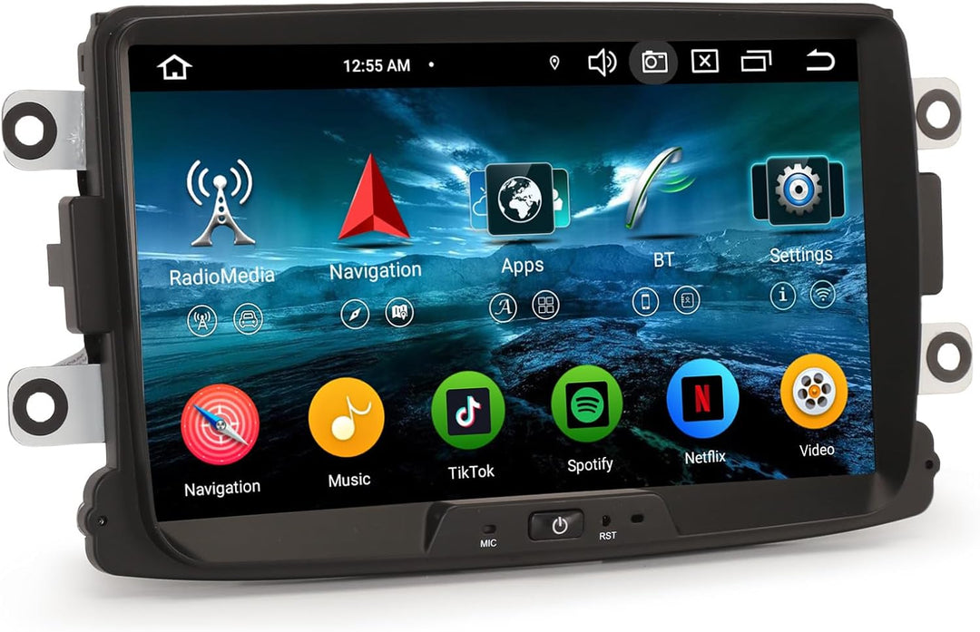Erisin 8 Zoll Acht-Kern Android 14 DAB+ Autoradio Für Dacia Sandero Lodgy Logan Dokker Duster 2012-2