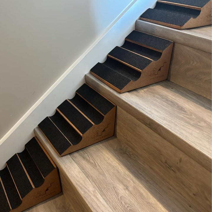 Hundetreppe – Einzelne, weiche Teppichrampe für Haustiere, geriffelte Sicherheitsstufe für sicheres