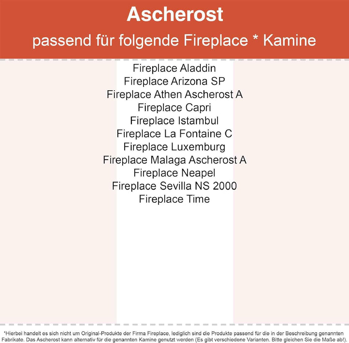 Kaminrost - Passend für Fireplace Kaminöfen inkl. Modellübersicht - Ascherost Kamin aus massivem Sta