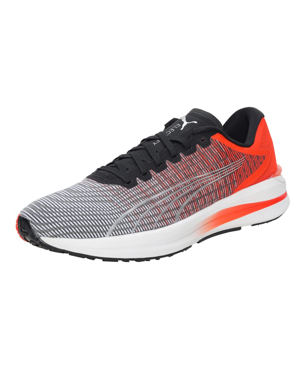 PUMA Herren Electrify Nitro Turn Laufschuh 44 EU Puma Black Metallic Silver Cherry Tomato, 44 EU Pum