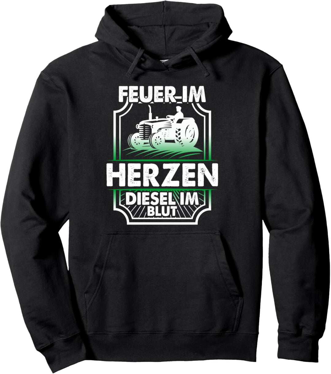 Traktor Landwirt Geschenk Motiv mit Spruch Bauer Agrarstarz Pullover Hoodie