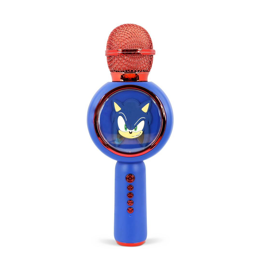 Sonic The Hedgehog Karaoke-Mikrofon mit kabellosem Lautsprecher und LED-Leuchten