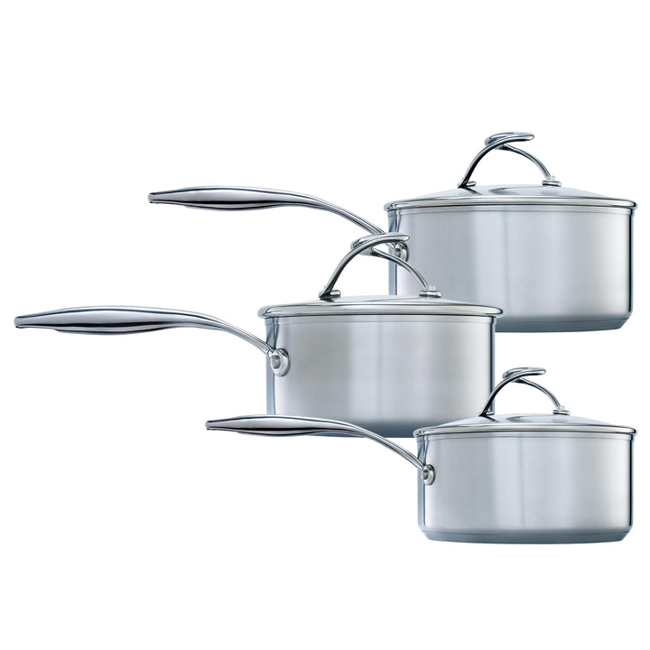 Circulon SteelShield Edelstahl Kochtopf Set Induktion - 3 Teilig Kochgeschirr Set 16/18/20 cm - Spül