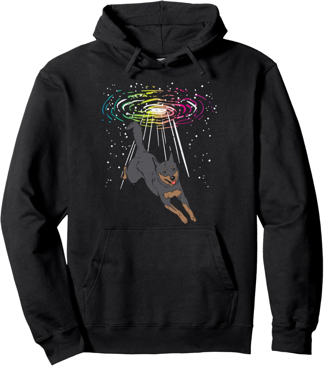 Space Heeler Animal Pet Red Blue Australian Cattle Dog Gift Pullover Hoodie