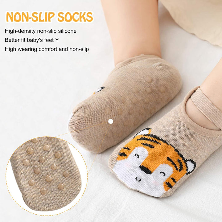 Balakaka Baby Socken, 6 Paar Niedliche Antirutsch Kindersocken Knöchelsocken Baumwollsocken, Cartoon
