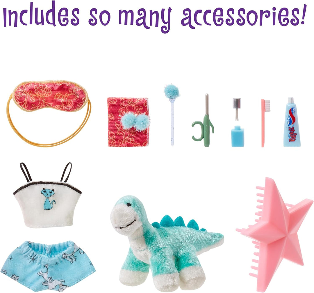 Bratz Slumber Party - Jade Modepuppe - Mit 2 Pyjama-Garnituren, Plüschtier und Accessoires - Für Kin