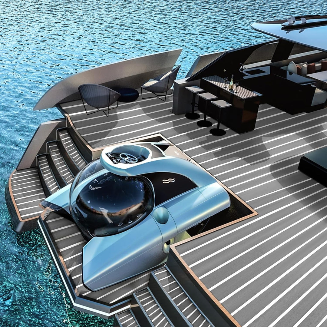 Toogou Neue Generation Eva-Schaum rutschfeste Marine Matte Rückseite mit 3 M Klebstoff, Synthetische