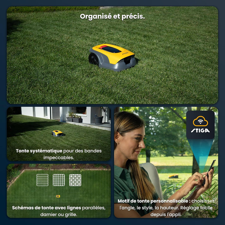 STIGA A 25v a Rasenmähroboter, 25,2 V, 18 cm – KI-integrierte Kamera, App-Steuerung, Anpassbare Mähm