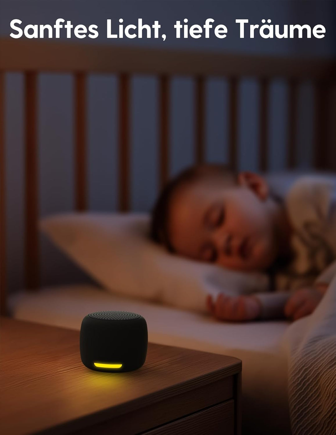 BABELIO White Noise Machine Baby Tragbare Mini-Soundmaschine für Erwachsene und Babys, Nachtlicht, 1