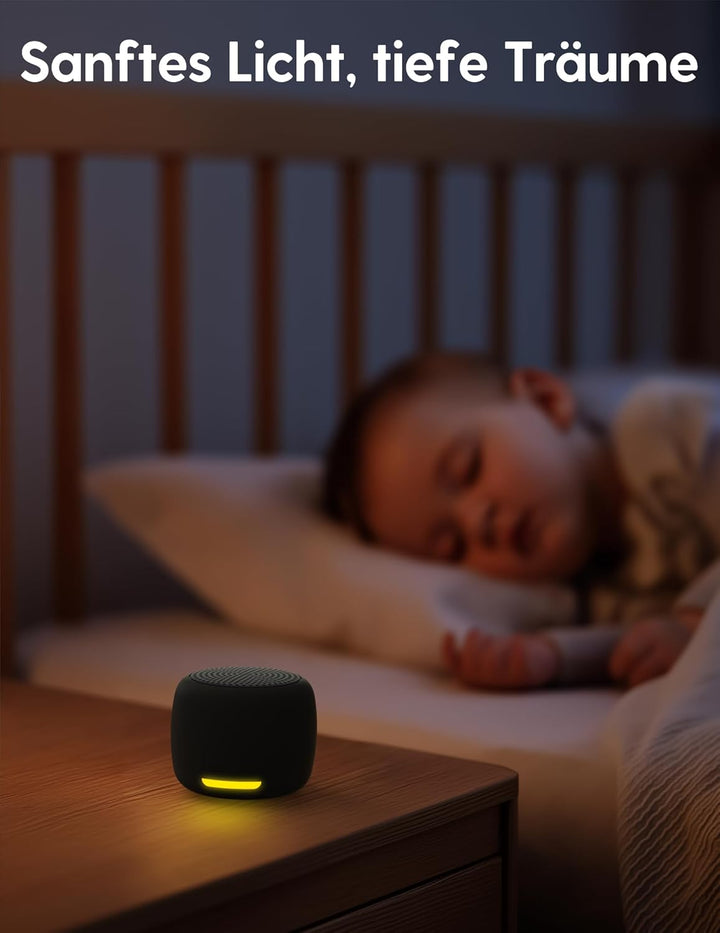 BABELIO White Noise Machine Baby Tragbare Mini-Soundmaschine für Erwachsene und Babys, Nachtlicht, 1