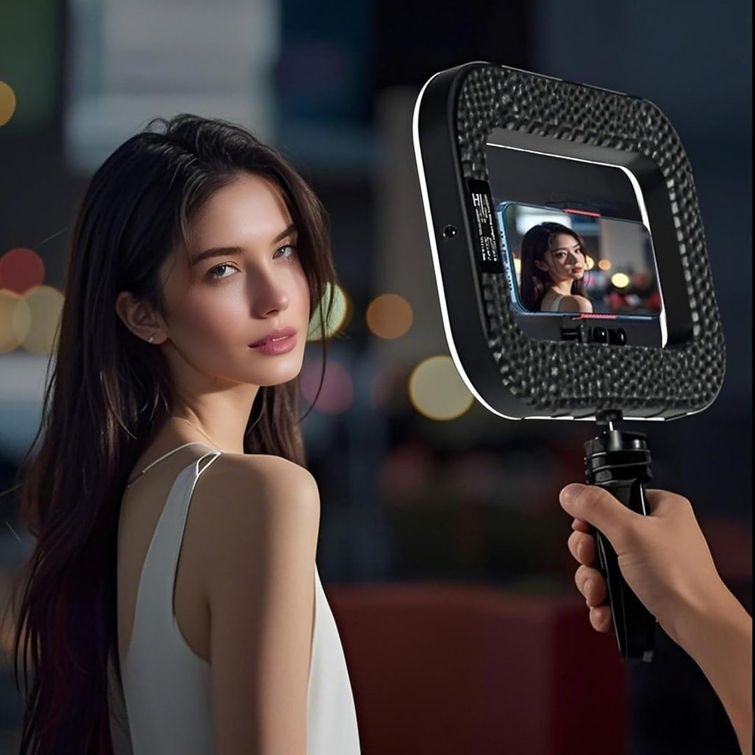 Handy Ringlicht | Videoleuchte Mit Stabilisator Für Kamera,Tragbares Helles LED Ring-Selfielicht Für