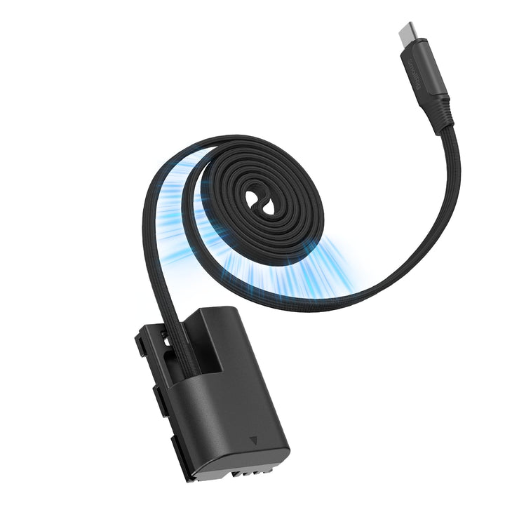 SMALLRIG LP-E6P USB-C-Dummy-Akku für Canon, magnetisches Spiralkabel - 6414