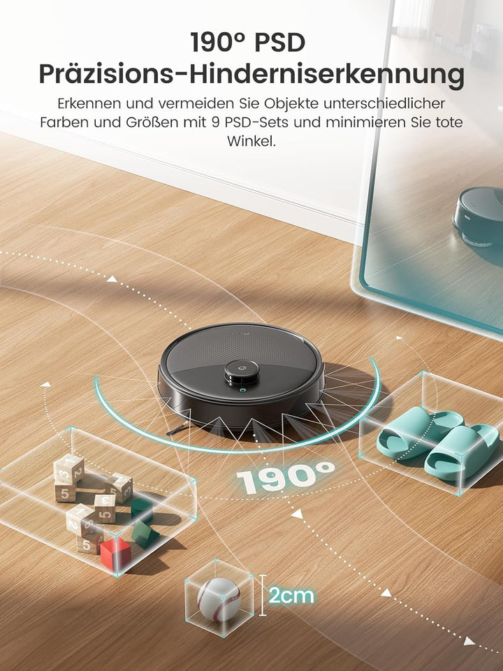 Lefant M3 Ultra Saugroboter mit Wischfunktion,23000Pa,LiDAR Navigation,No-Go-Zone,Multi-Floor Mappin