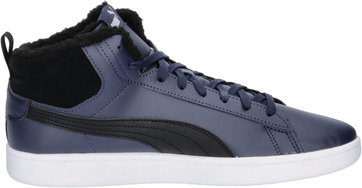 PUMA Unisex Smash 3.0 Mid WTR Sneaker 38 EU Navy Black White Blue, 38 EU Navy Black White Blue