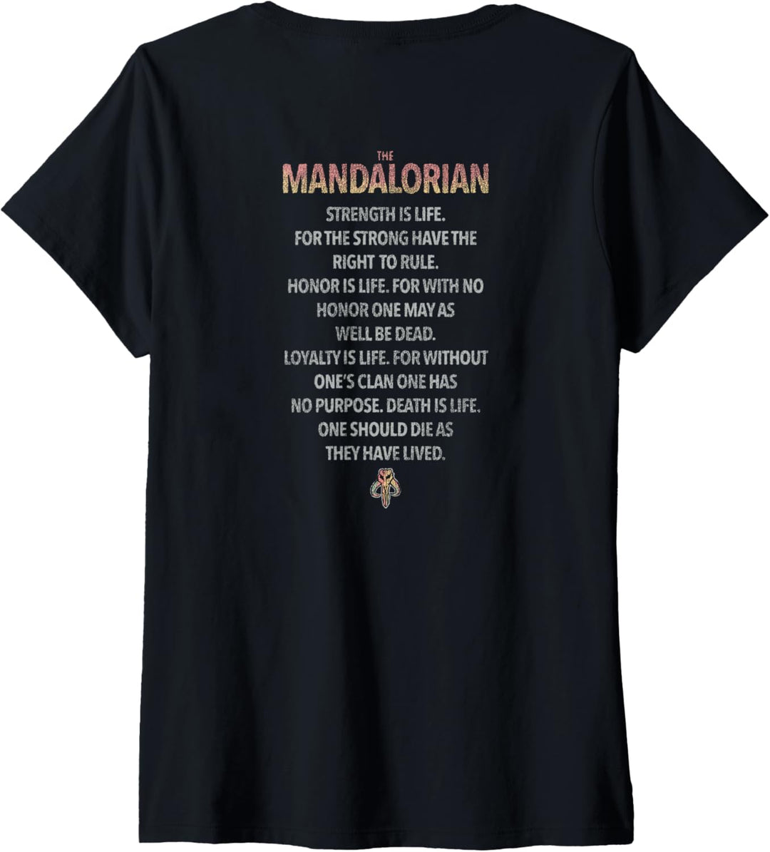 Star Wars: The Mandalorian- Buddies Circle vorne und hinten T-Shirt mit V-Ausschnitt