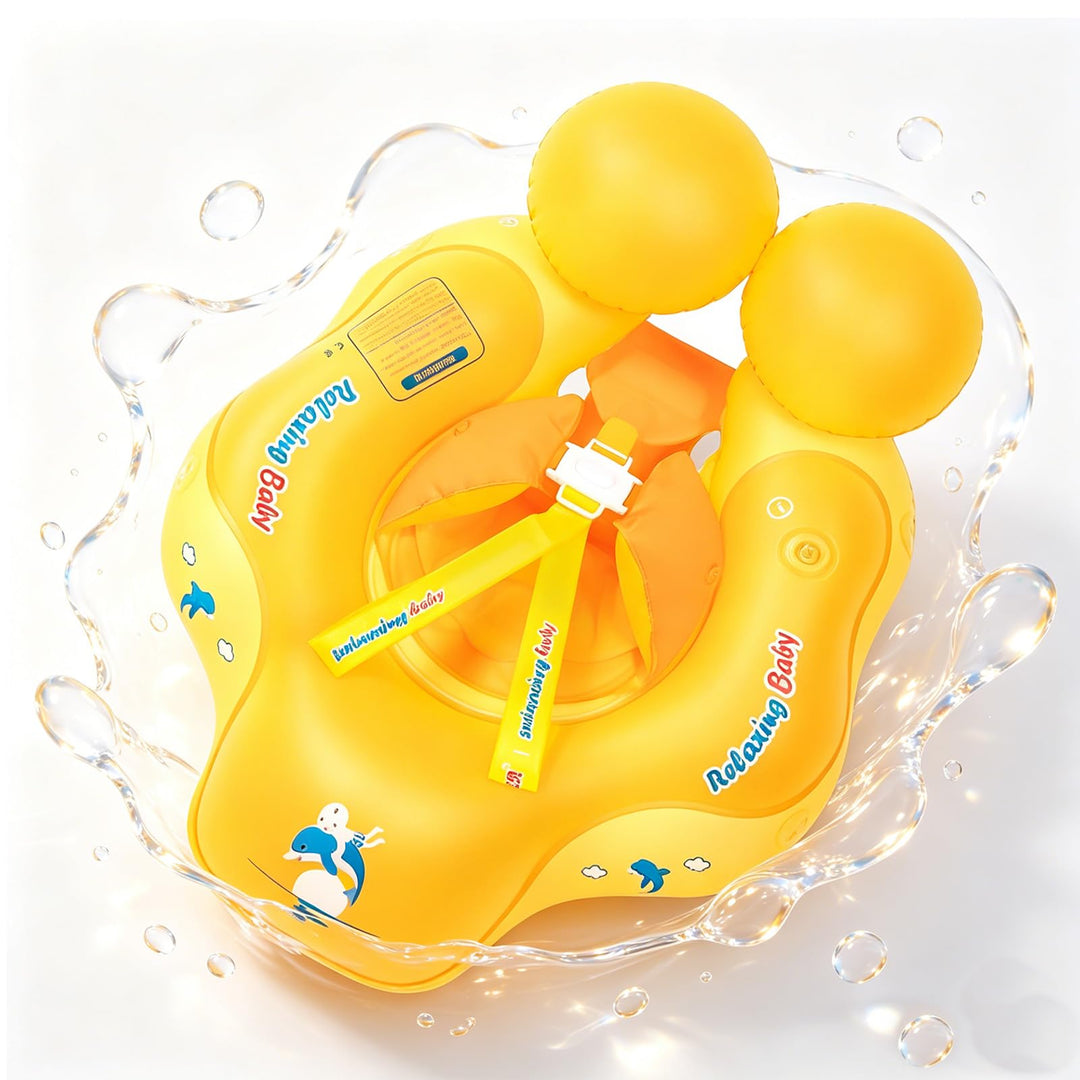 Baby Schwimmring ab 3-24 Monate,Blau/Orange Schwimmreifen Babys, Baby Swimming Float,Aufblasbare Sch
