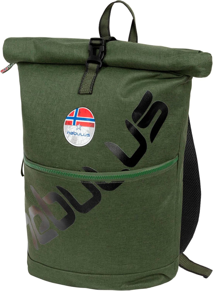 Nebulus Unisex Rucksack COLUMBUS, Laptoprucksack, Reiserucksack Oliv-schwarz Einheitsgrösse, Oliv-sc