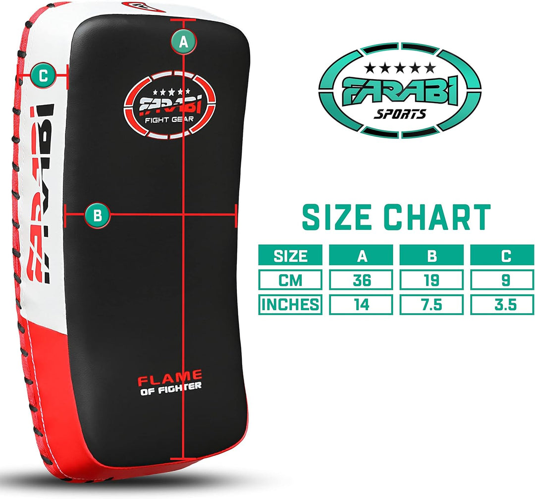 Farabi Sports schlagpolster für Coaching, Training, Kickboxen Curved Kick Pads, schlagpolster Kampfs