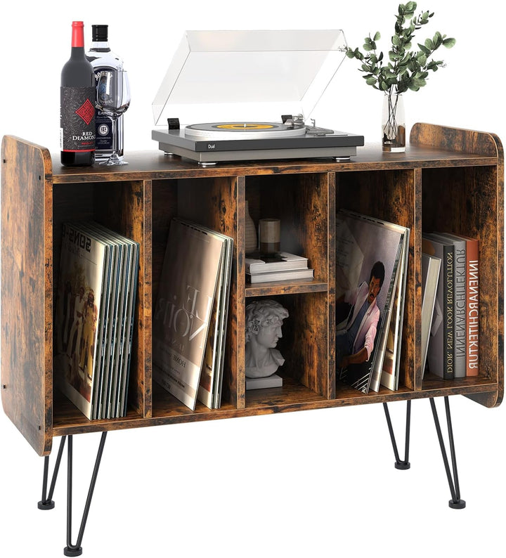 Plattenspielerständer Mit Aufbewahrung, Plattenspieler Regal, Plattenspielertisch, Schallplatten Auf