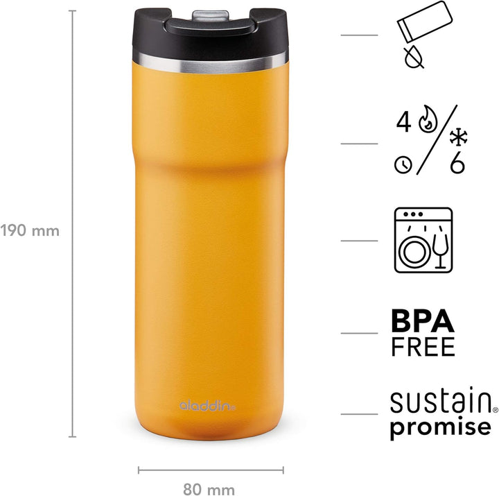 Aladdin Barista Java Thermavac Leak-Lock Edelstahl Thermobecher 0.47L Sun Yellow - Auslaufsicherer B