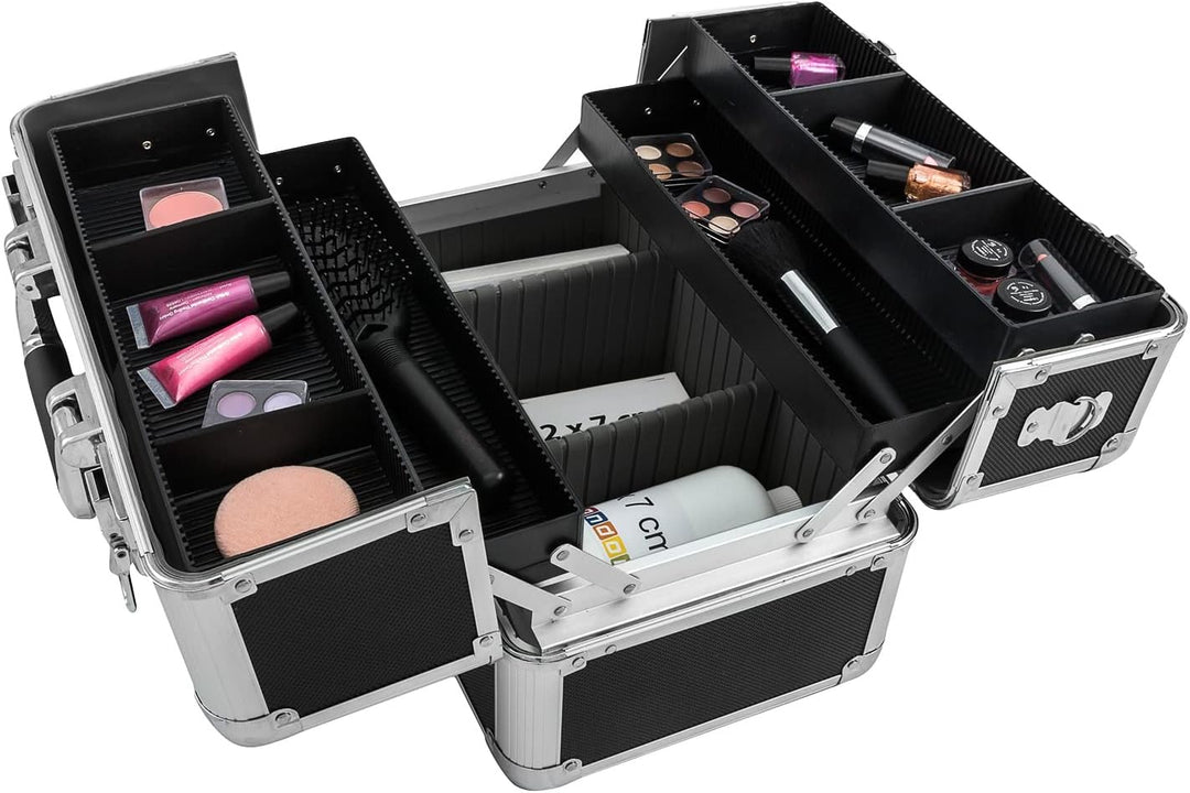 anndora Beauty Case Kosmetikkoffer - Stilvoller Schmuckkoffer, Schminkkoffer mit robustem Aluminiumr