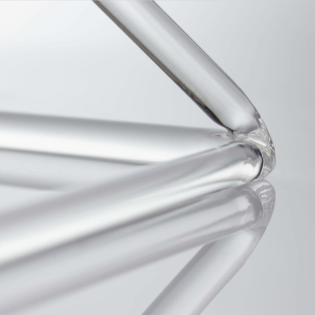 Hye-eun Clear Crystal Singing Pyramid,10-Zoll Transparent Kristall Klangpyramide aus klarem Quarz mi