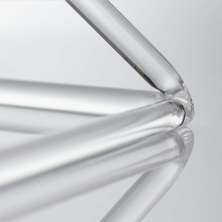 Hye-eun Clear Crystal Singing Pyramid,10-Zoll Transparent Kristall Klangpyramide aus klarem Quarz mi
