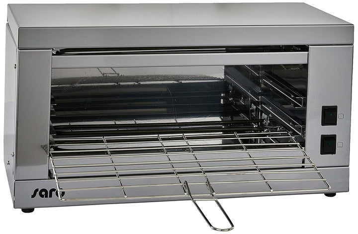 SARO Toaster für 6 Toasts – Edelstahl – Ober-/Unterhitze separat schaltbar – Krümellade – 2 Heizstuf