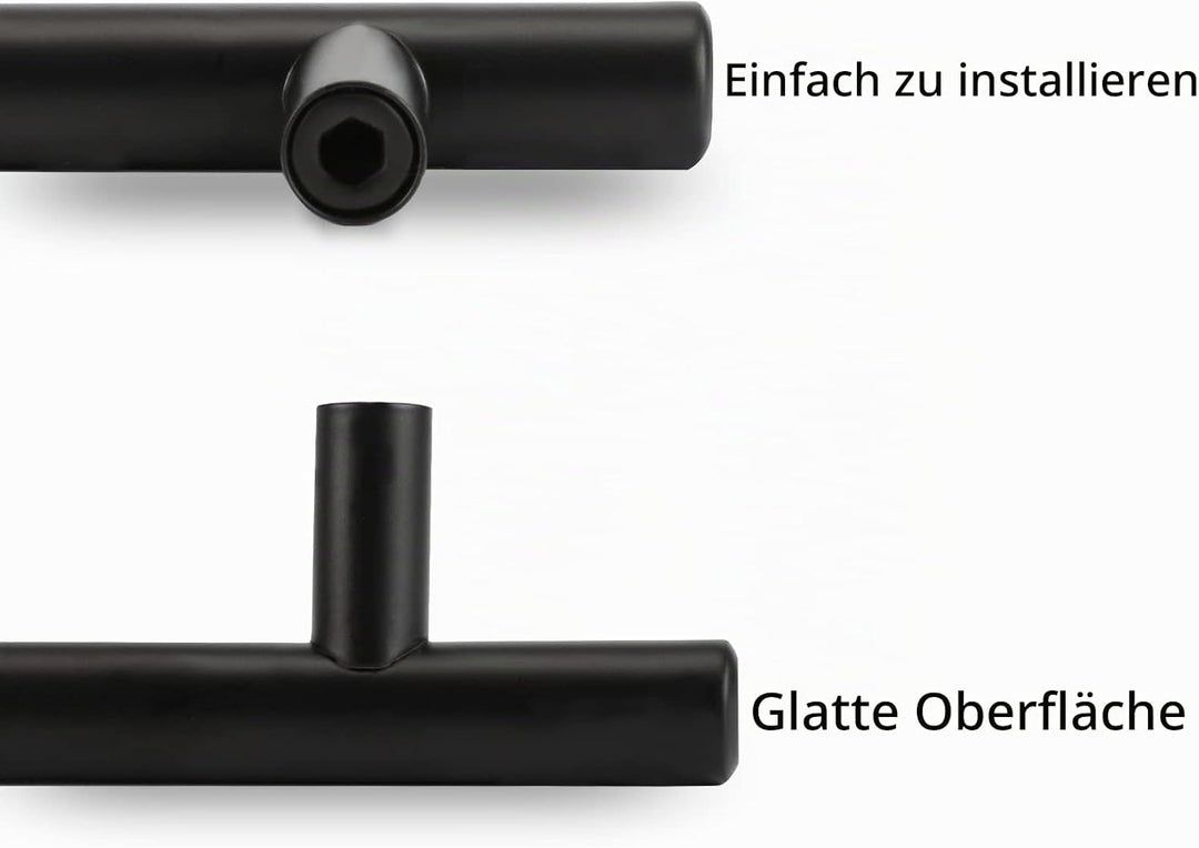 LONTAN 20 Stück Griffe Schwarz 96mm Küchengriffe Schwarz Griffe für Küchenschränke Schwarz Möbelgrif
