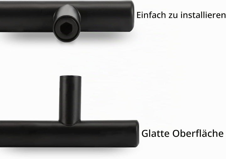 LONTAN 20 Stück Griffe Schwarz 96mm Küchengriffe Schwarz Griffe für Küchenschränke Schwarz Möbelgrif