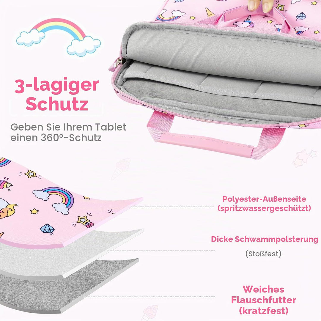 MoKo 10-12,5 Zoll Kinder Tablet Tasche Hülle für Fire HD 10 13th/11th Gen, Fire HD 8/7 Kids 2022, Ta