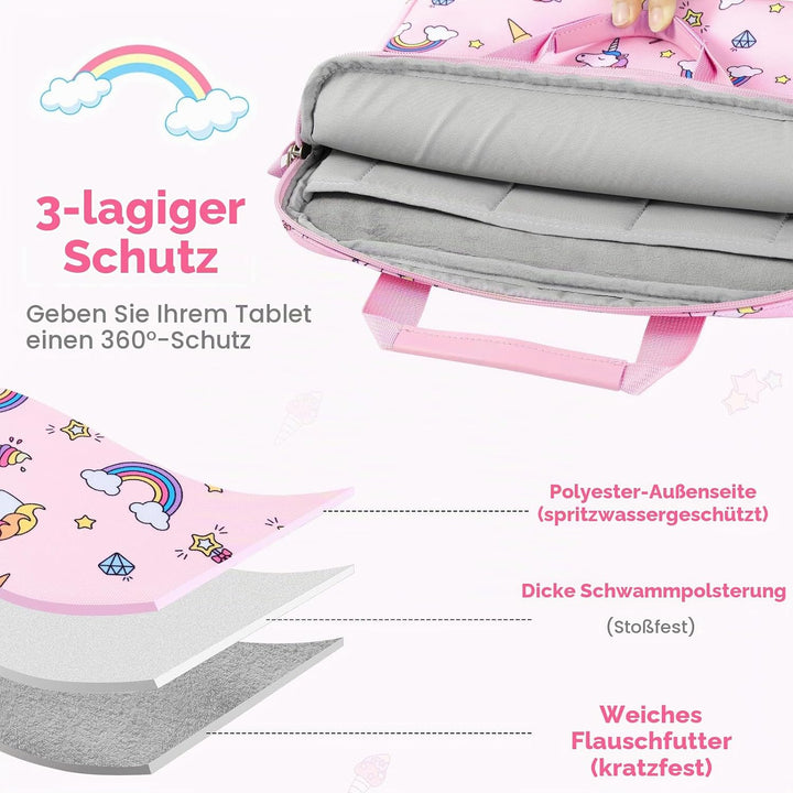 MoKo 10-12,5 Zoll Kinder Tablet Tasche Hülle für Fire HD 10 13th/11th Gen, Fire HD 8/7 Kids 2022, Ta