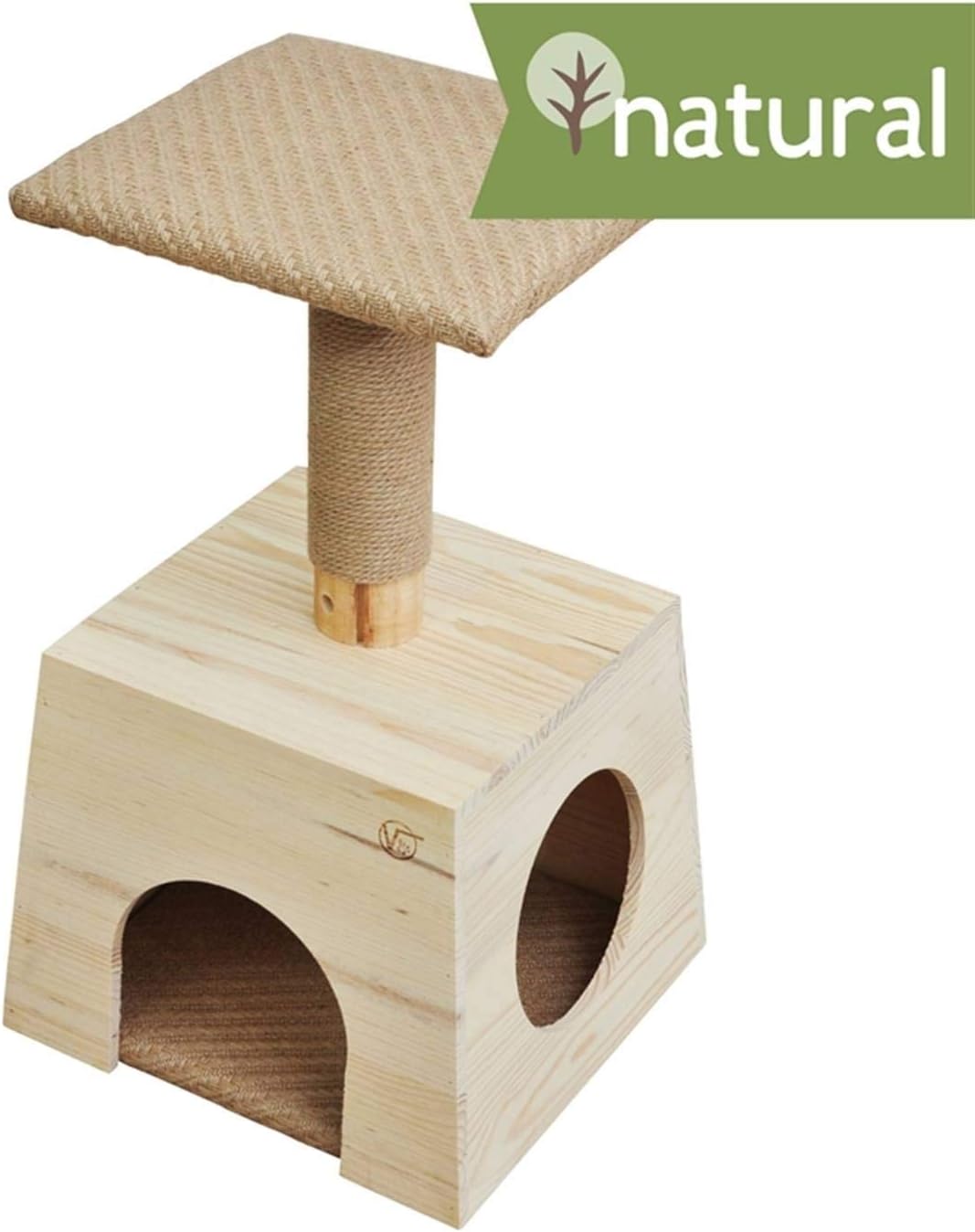 VOSS.PET Kratzbaum Jasper 62cm, beige, Katzenbaum, Katzenspielbaum, Katzenkratzbaum, Kratzmöbel