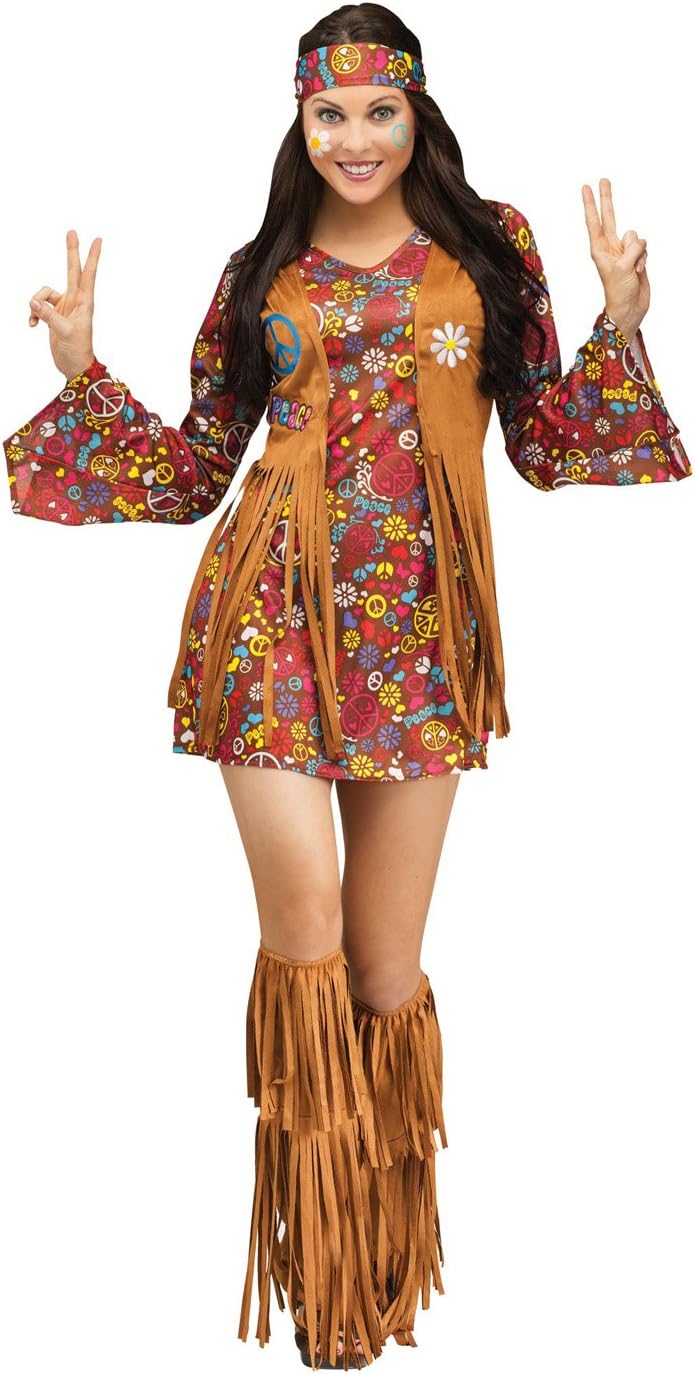 Fun World Damen Hippie-stiefelüberzieher mit Fransen Kostümzubehör, Mehrfarbig/Meereswellen (Ocean T