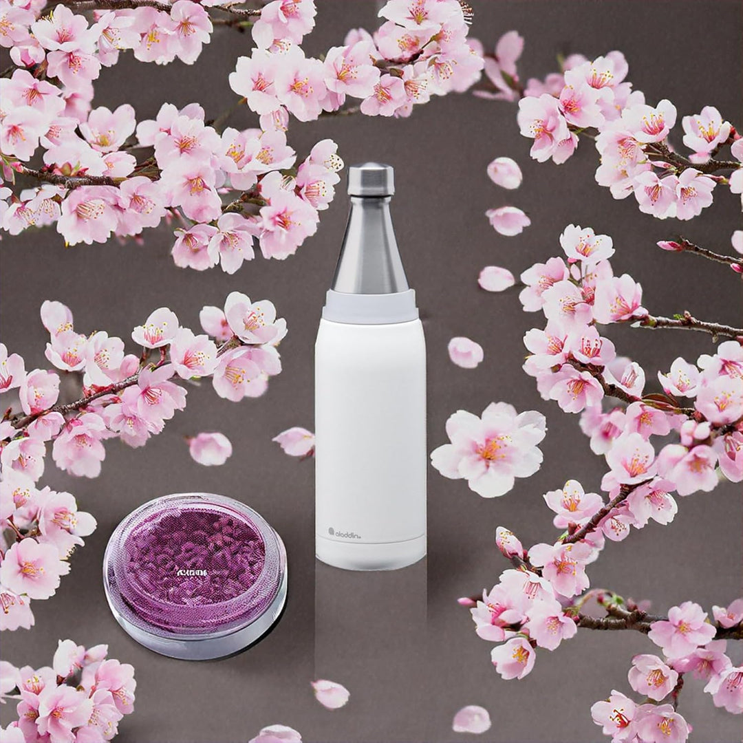 Aladdin Fresco Thermavac Trinkflasche Edelstahl 0.6L Snowflake White – Thermosflasche Auslaufsicher