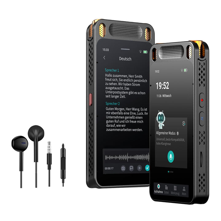 Note AI Digitales Diktiergerät Mit Wiedergabefunktion,Voice Recorder Unterstützung Kostenlose Transk