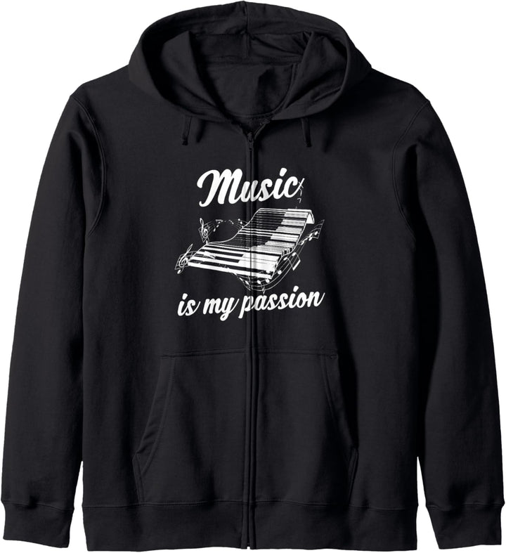 Klavier Kapuzenjacke