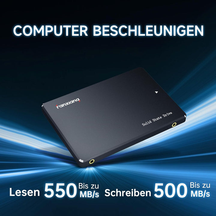 fanxiang SATA SSD 250GB Interne Festplatte SATA III 2.5 Zoll, 550MB/s Lesen, 500MB/s Schreiben, mit