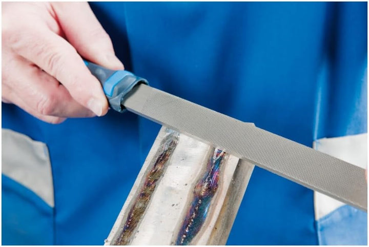 Feilensatz L.200mm Hieb 3 2K-Ergo PFERD Werkstattfeilen-Set in PVC-Rolltasche Kreuzhieb H3 Länge 200