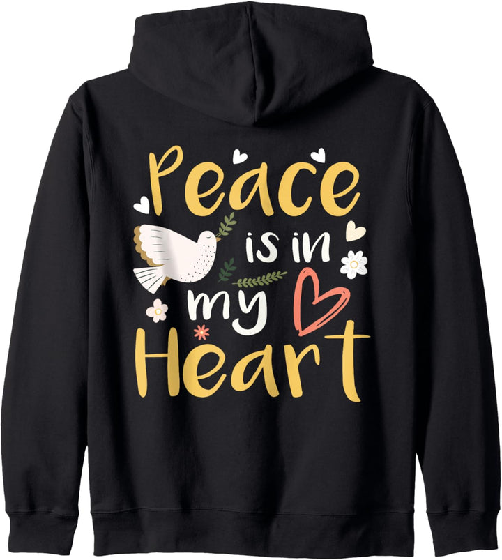 Peace is in my heart Kapuzenjacke